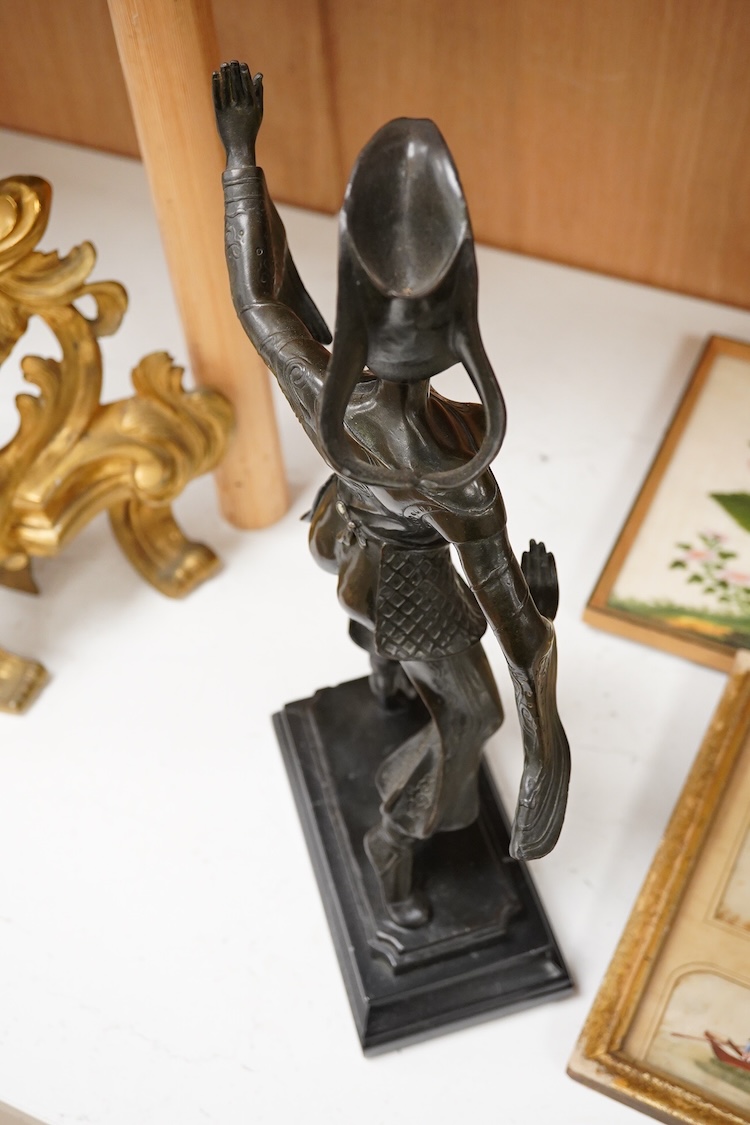 After Demitre Chiparus, a patinated bronze of an Art Deco Dancer, height 40cm